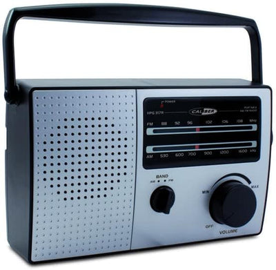 Caliber Kleines Radio Retro 3000 - Tragbares Radio mit Batterie - AM/FM Küchenradio - Taschenradio m