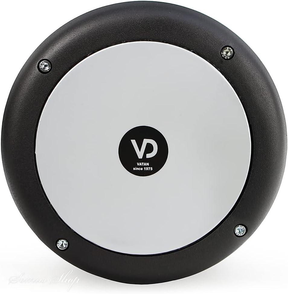 VD Vatan kleine Darbuka Trommel Percussion Aluguss Schwarz Matt, 30 cm.