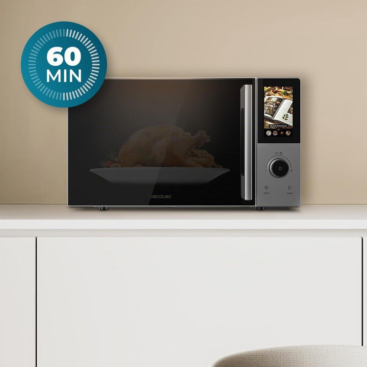 Cecotec Mikrowelle Convection 2800 Touch. 28 L Kapazität, 900 W Mikrowelle, 1200 W Grill, 2200 W Hei