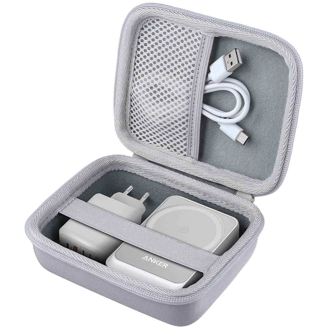 co2CREA Hart Tragbare Schutzhülle Etui Tasche für Anker MagGo 3-in-1 Ladestation 15W kabelloser Lade