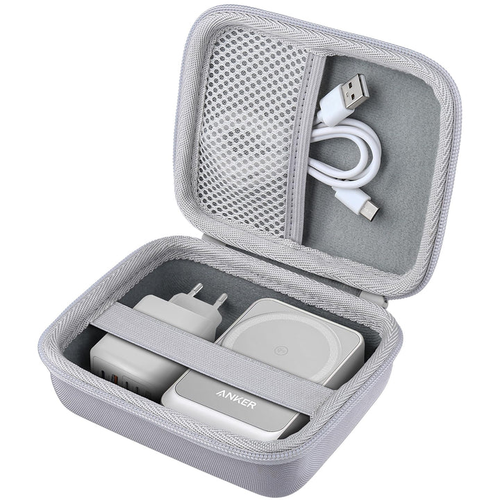 co2CREA Hart Tragbare Schutzhülle Etui Tasche für Anker MagGo 3-in-1 Ladestation 15W kabelloser Lade