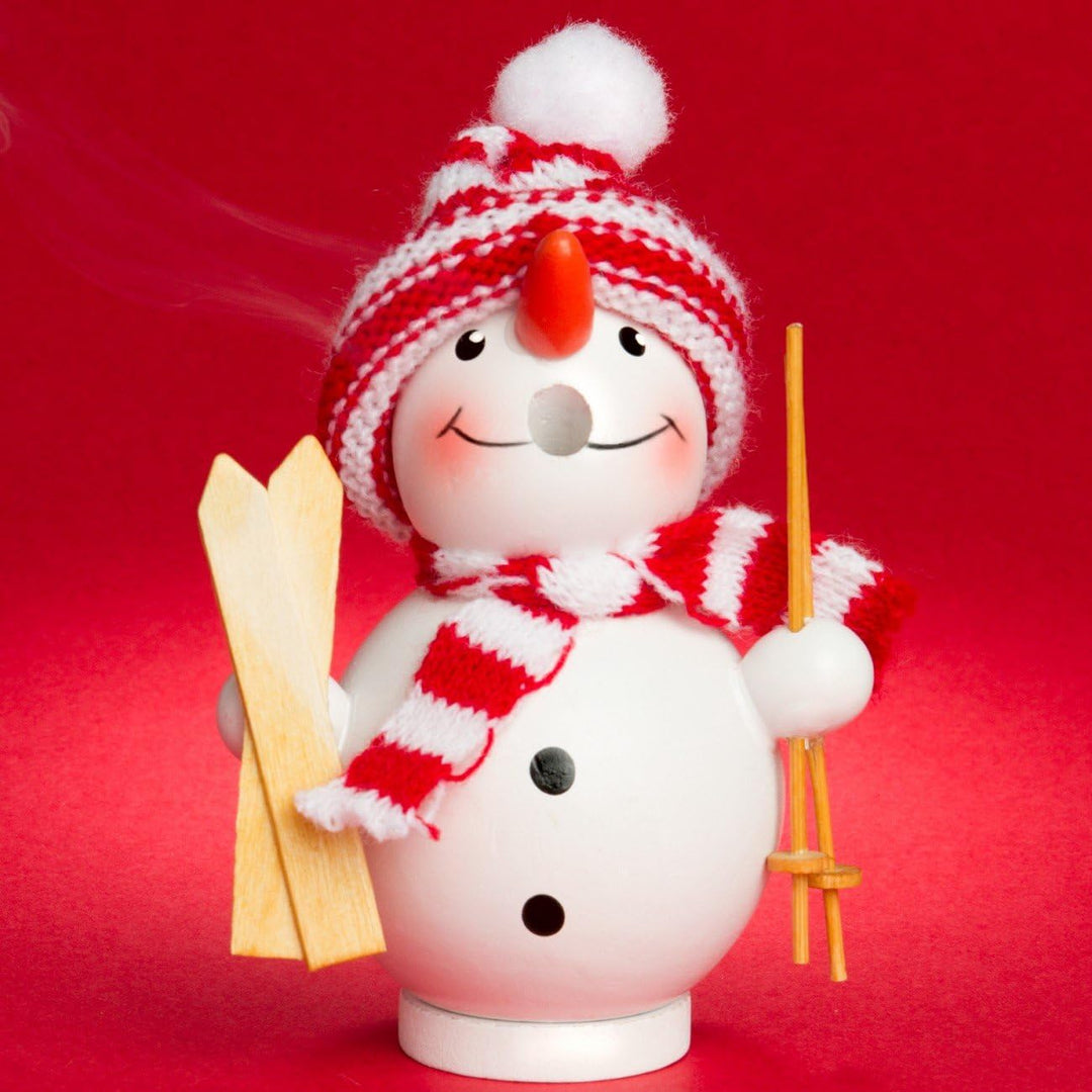 SIKORA Dicke Räuchermännchen aus Holz Weihnachtsfigur Deko Räucherfigur - RM-D, Farbe/Modell:D01 wei