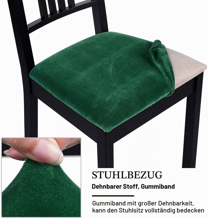 Homaxy Stuhlbezug Sitzfläche Samt Weich Sitzbezug Stuhl Stretch-sitzbezüge für Esszimmerstühle Abwas
