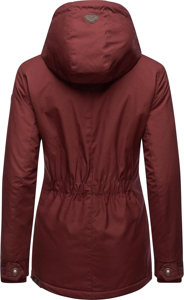 Ragwear Damen warme Winterjacke kurz mit Kapuze Monade XS-6XL S Terracotta22, S Terracotta22
