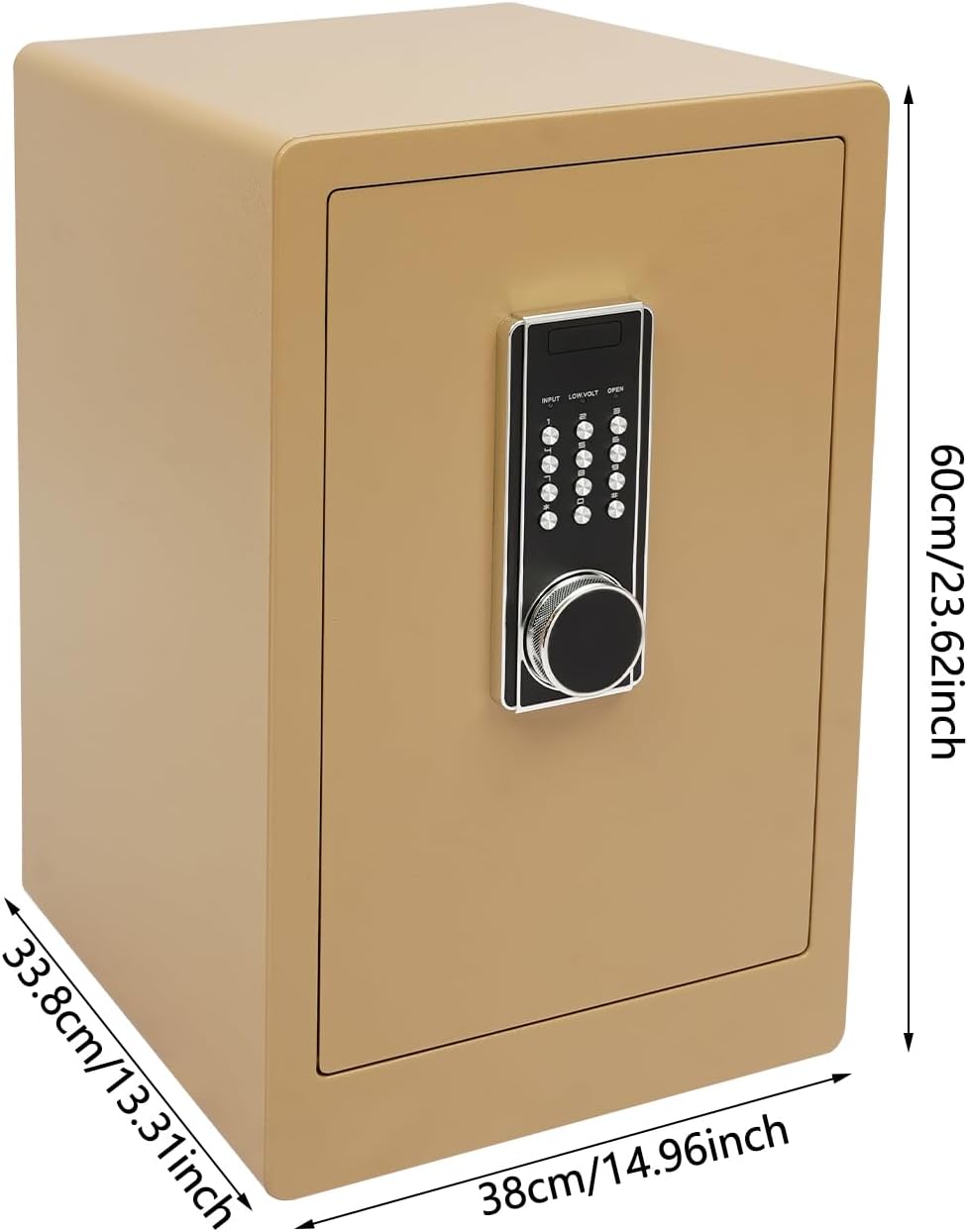 Tresor für Zuhause mit Passwort &amp; 2 Notschlüsseln, Feuerschutz 1700°F/1h, 82 mm dicke Tür mit 5 Bolz