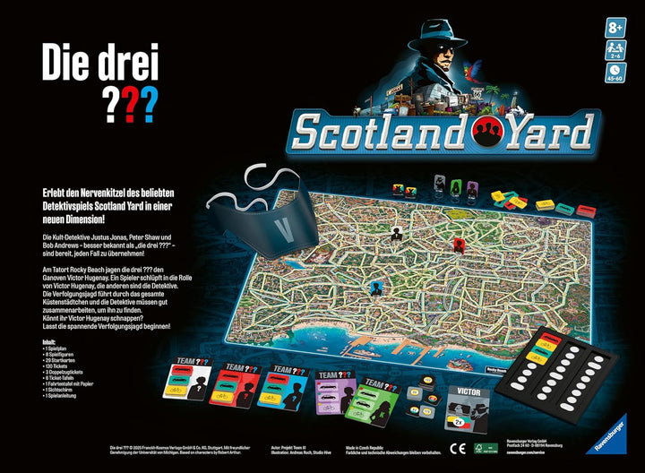 Ravensburger 24741 - Die DREI ??? Scotland Yard - Der Spieleklassiker für 2-6 Personen ab 8 Jahren m