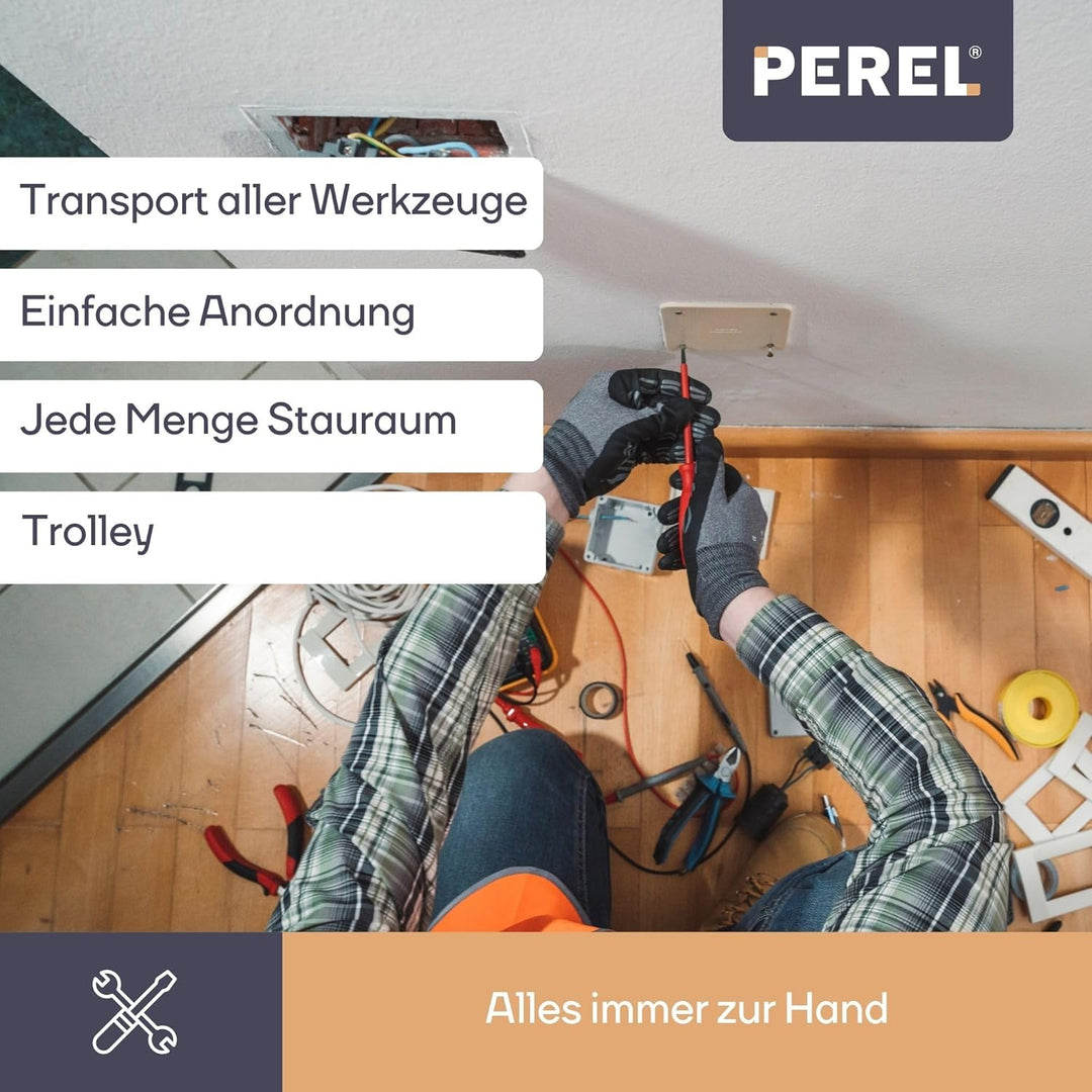 PEREL - 1819-T1 Werkzeug Reise Piloten Koffer aus ABS 138954