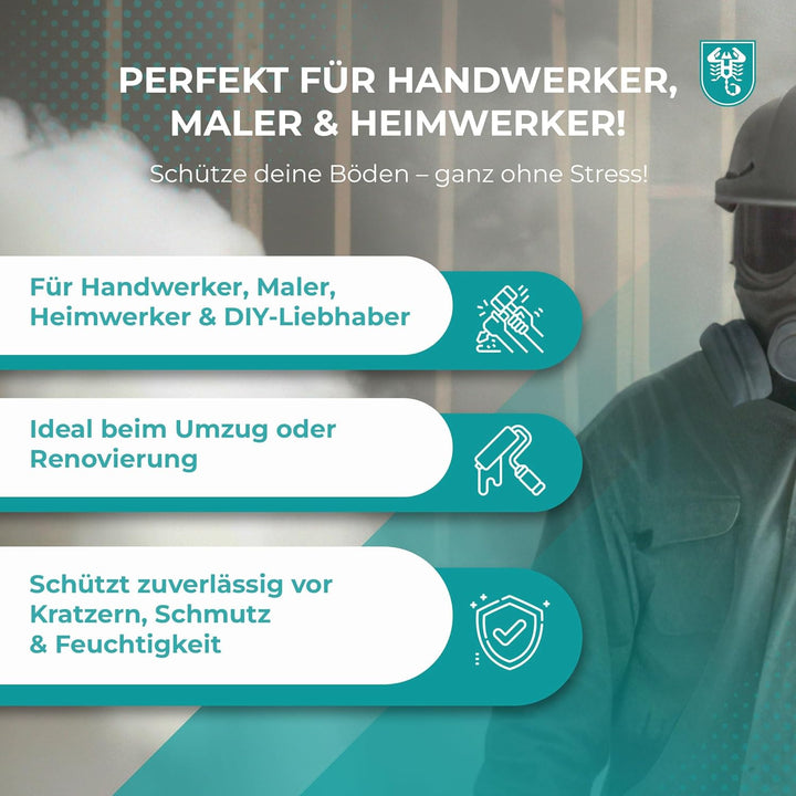Milchtütenpapier Abdeckpappe Pappe Milchkarton 220 g/m² hochwertig ca. 0,95 m Br. weiss 55 m²