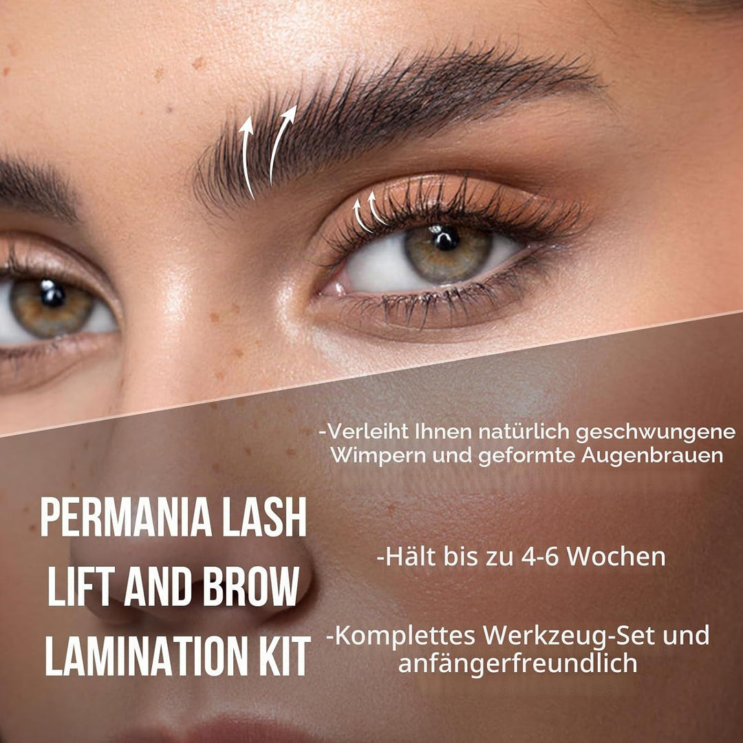 PERMANIA Wimpernlifting Set, Sanfte Formulierung Lash Lifting Set, DIY Wimpern Lifting und Augenbrau