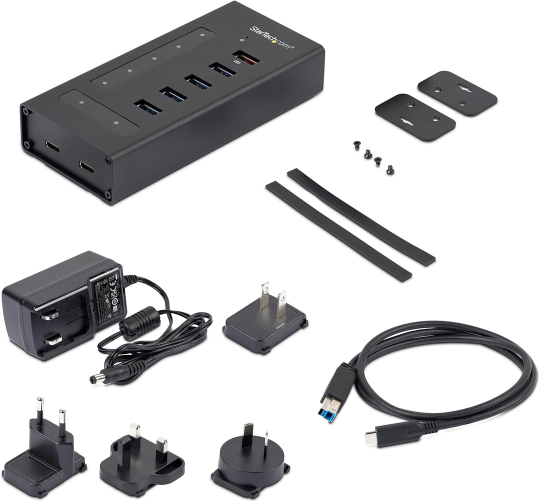 StarTech.com USB Hub 7 Port - Metall - USB-A zu 3x USB-C und 1x USB-C - USB 3.0 - 5GBit/s - Industri