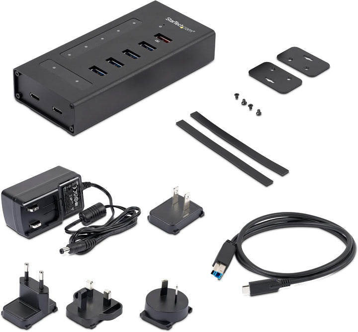 StarTech.com USB Hub 7 Port - Metall - USB-A zu 3x USB-C und 1x USB-C - USB 3.0 - 5GBit/s - Industri
