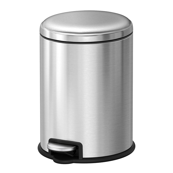 EKO Mülleimer für Badezimmer, Küche, 5 l, Edelstahl, Anti-Fingerabdruck, kompakter Mülleimer mit Ped