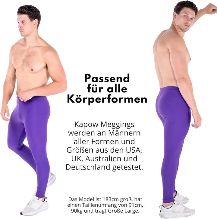 Kapow Meggings - Die originalen Männer-Leggings: Ideal für Fitness, Laufen, Mode, Festivals, Partys