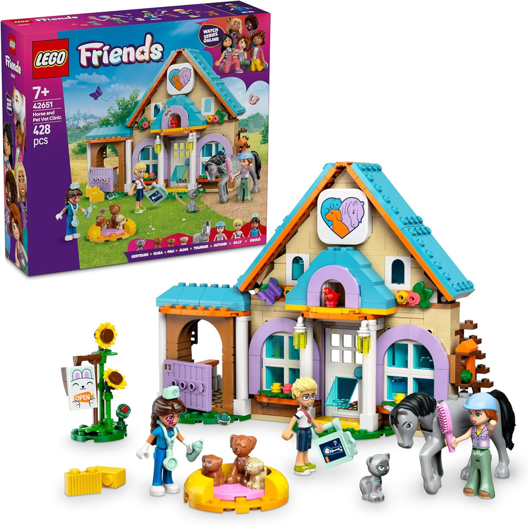 LEGO Friends Tierarztpraxis für Pferde und Haustiere, BAU- und Spielset für fantasievolle Rollenspie