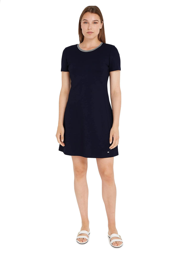 Tommy Hilfiger Damen Fit & Flare Kleider 90 Blau (Desert Sky), 90 Blau (Desert Sky)