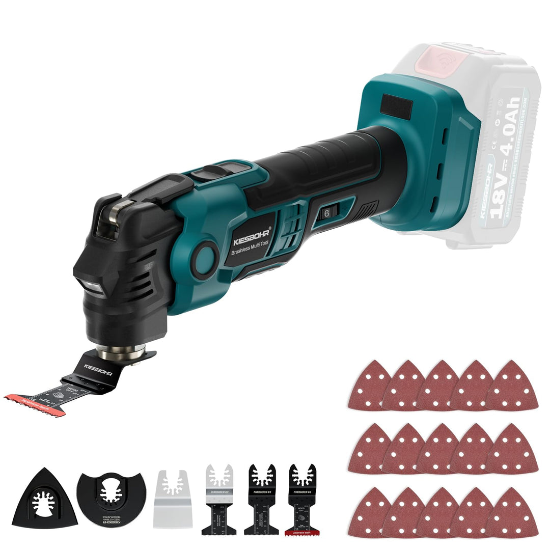 Multifunktionswerkzeug Kompatibel mit Makita 18V Akkus, Bürstenloser DIY Oszillationswerkzeug mit Dä