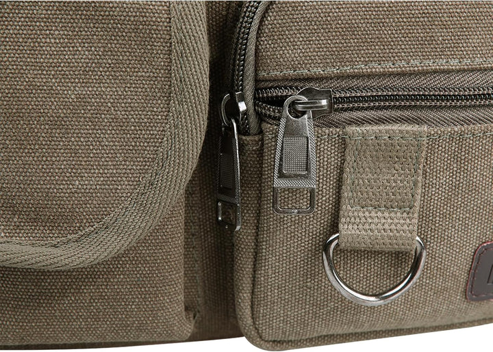 Wasserdicht Canvas Crossbody Tasche Umhängetasche Satchel Schulter Sling Arbeitstasche Bookbag für M