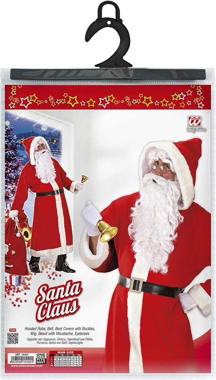 Deluxe Weihnachtsmann Mantel + Bart + Perücke
