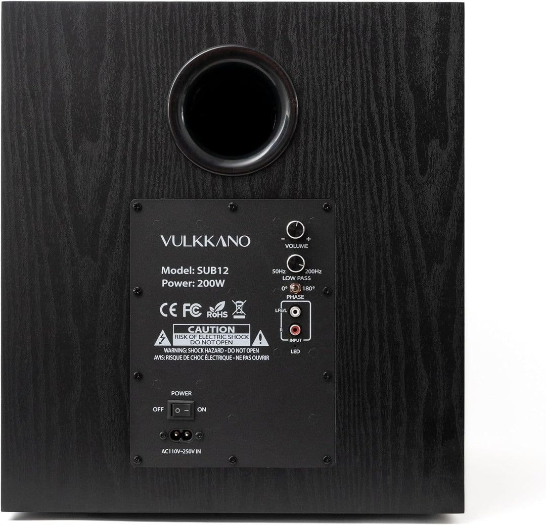 VULKKANO SUB12 Aktiver Subwoofer, 30 Hz - 200 Hz