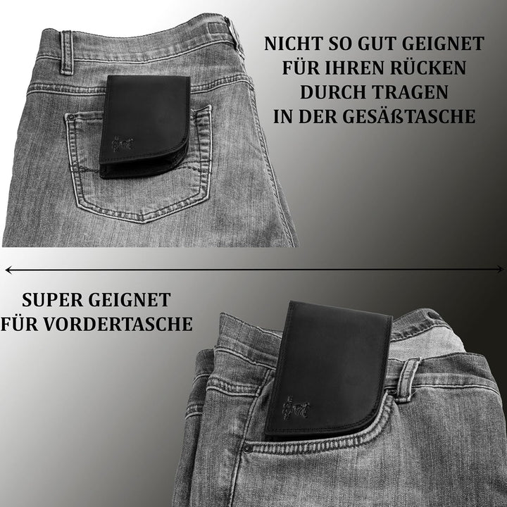 MATADOR Geldbörse Herren Vordertasche Jeans Wallet for Men Portmonee Herren Geldbeutel mit RFID Schu