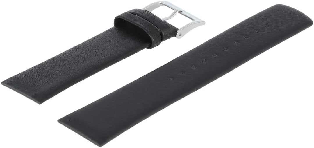 Skagen Uhrenarmband 22mm Leder Schwarz verschraubter Anstoss - SKW6104