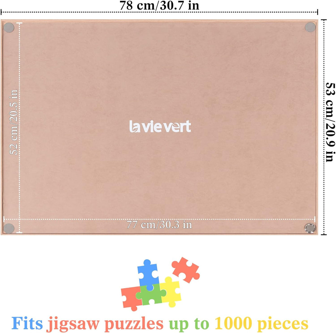Lavievert tragbares Puzzle Brett aus Holz mit staubdichter Abdeckung, Puzzlematte, Puzzle Aufbewahru