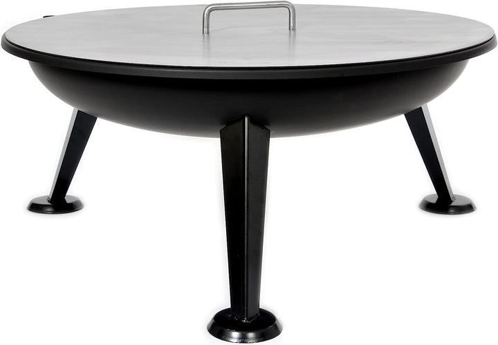 85 cm Deckel für Feuerschalen Feuertonnen Schwenkgrills aus 2,0 mm Stahl mit Griff - Feuerdeckel