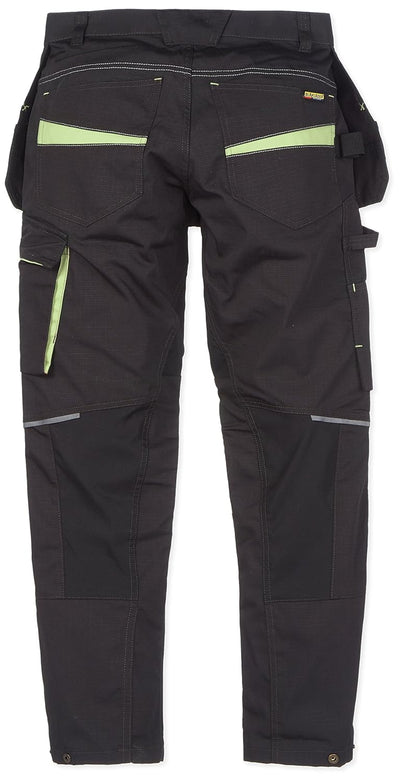 Blakläder 149613309933D100 Service Bundhose mit Nageltaschen Grösse in schwarz/gelb, D100 100D Black