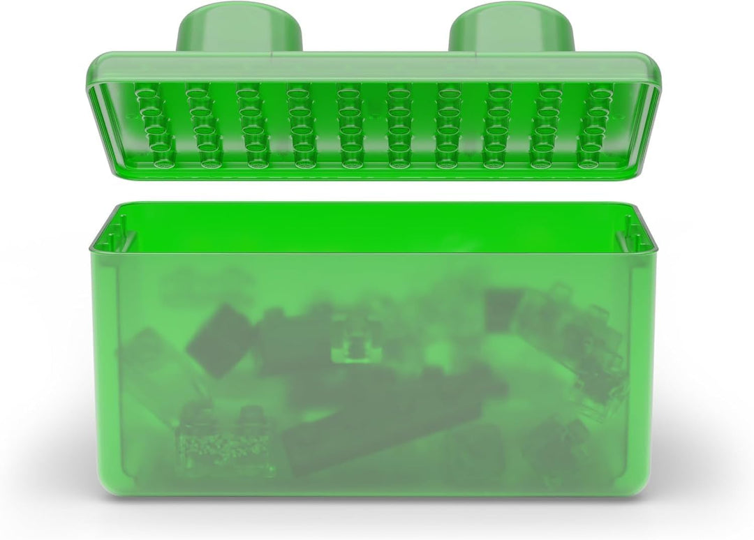 Jelly Blox Stash & Stack (2-in1 Aufbewahrungskoffer), Bauspielzeug ab 2 Jahren, mit 30 Sensorische B