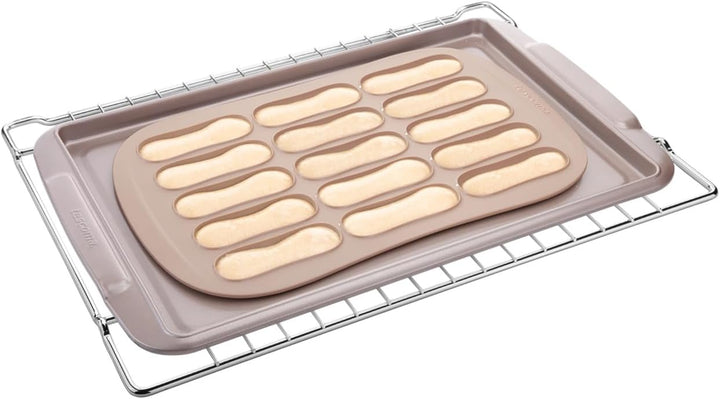Tescoma Backform für Löffelbiskuits, Éclair Form, aus hitzebeständigem Silikon, Löffelbiskuits