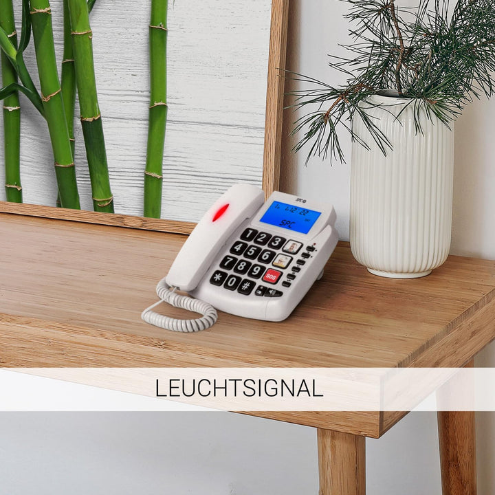 SPC Comfort Volume 2 – Festnetztelefon für Senioren, grosse Tasten, Lautstärkeverstärker, hörgerätek