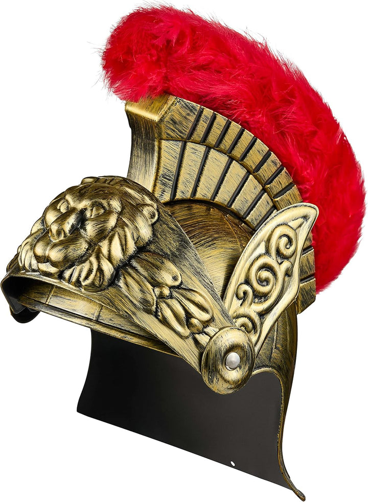 Balinco Römerhelm | Römer Helm Gold | Krieger | Römischer Kämpfer | Roman Gladiator - für Damen & He