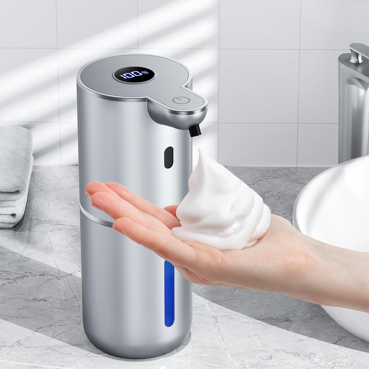 Seifenspender Automatisch mit digitaler Anzeige,380ml Elektrischer Seifenspender mit Sensor,Wandmont