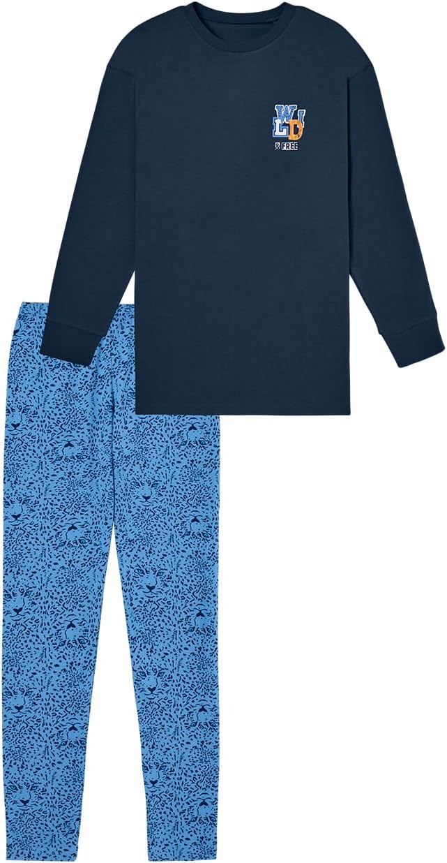Schiesser Mädchen Pyjamaset 164 Blau_181975, 164 Blau_181975