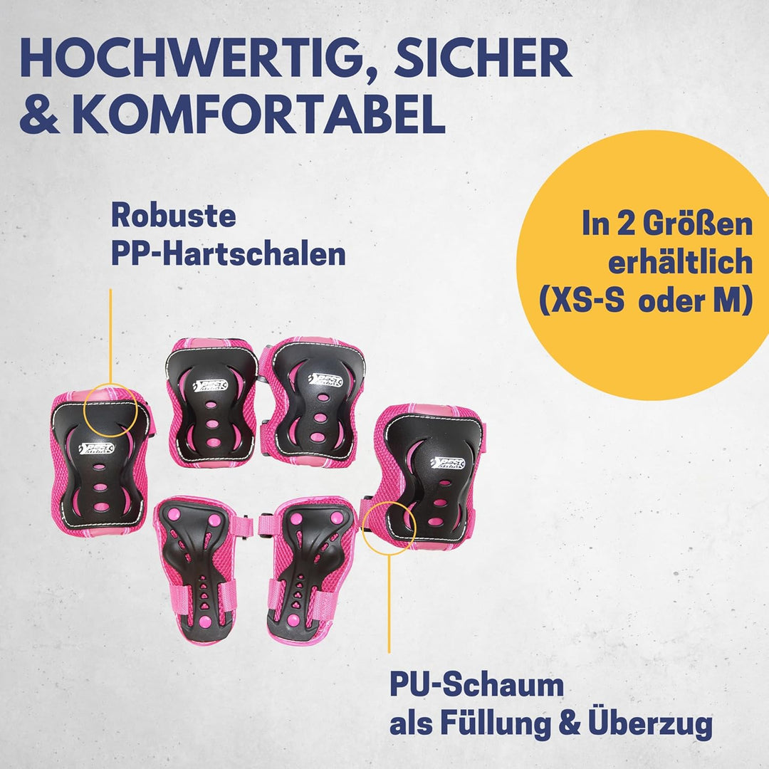 Best Sporting Schützer Set HQ für Kinder I Ellenbogenschoner/Handrückenschoner/Knieschoner I hochwer