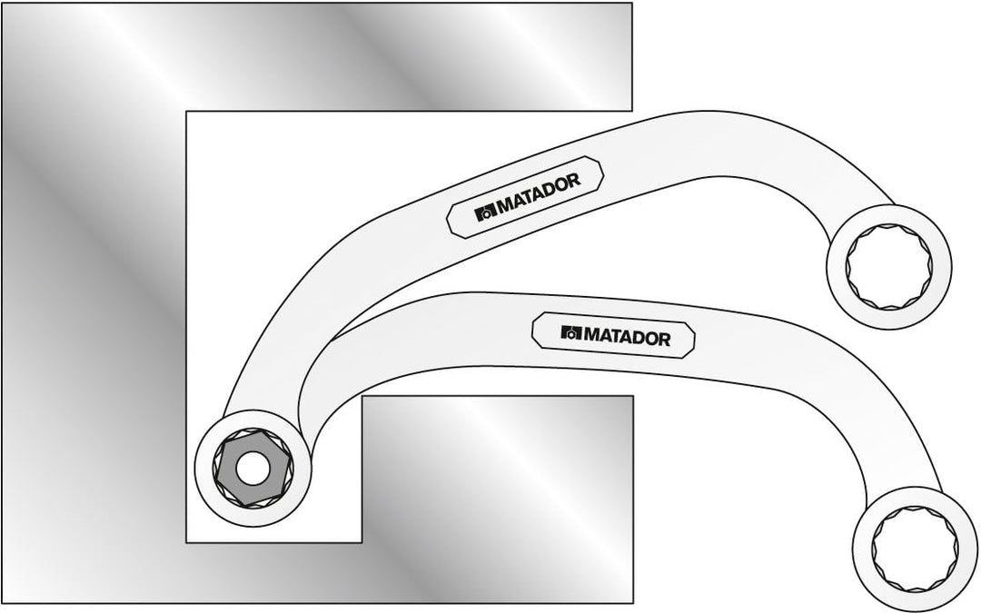 Matador Starter und Blockschlüssel, 19 x 22 mm, 0188 1922, 19 X 22 MM