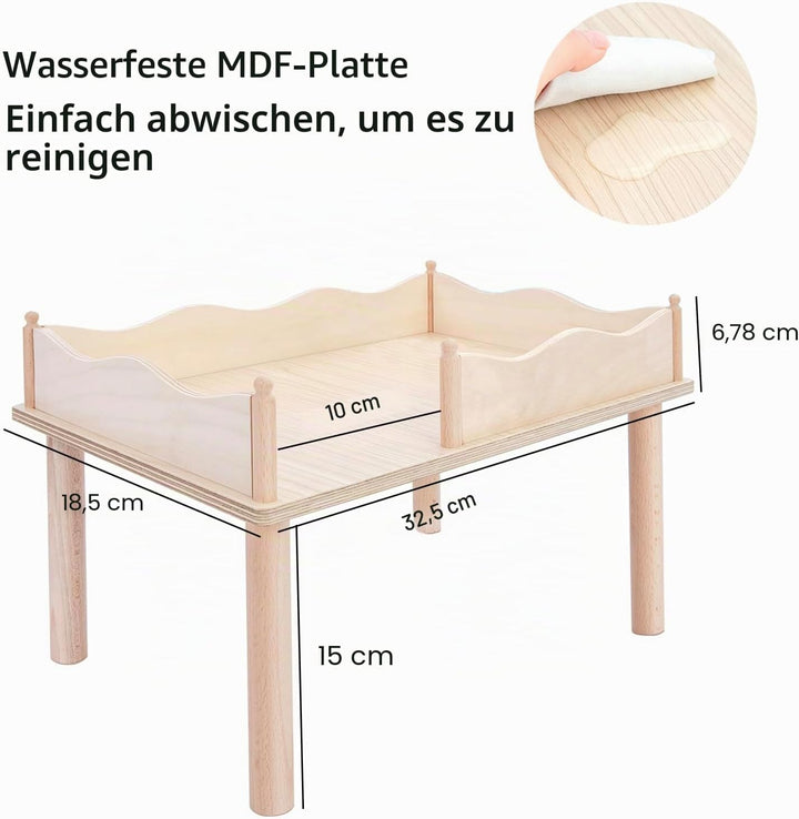 Niteangel Hamster Play Holzplattform &amp; Mehrkammer-Serie Labyrinthzaun für Zwerg-Syrische Hamster, Re