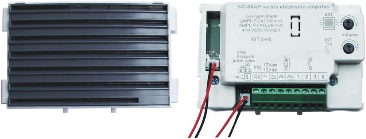 Automatische Türsprechanlage mit Analogsystem 4+n, für Gemeinschaften, komplett: Strassenschild, Tel