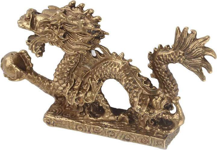 Zerodis Feng Shui Ornament Ornaments Craft Home Office Messing Good Luck Dragon Chinese Dragon Statu
