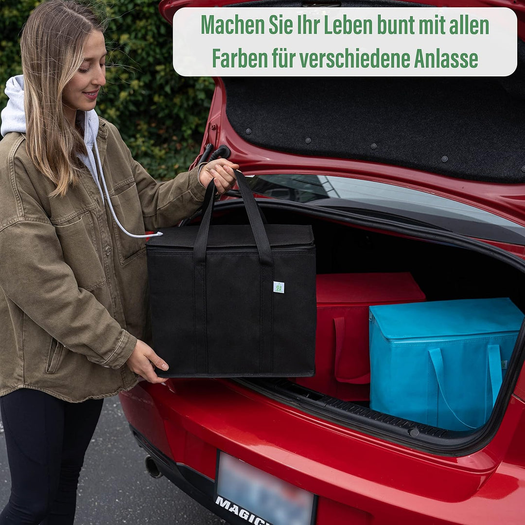 VENO 29 Liter Einkaufstasche Wiederverwendbare Faltbar Kühltasche, Gross Picknickkorb Robuste Isolie