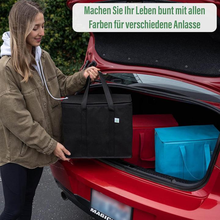 VENO 29 Liter Einkaufstasche Wiederverwendbare Faltbar Kühltasche, Gross Picknickkorb Robuste Isolie