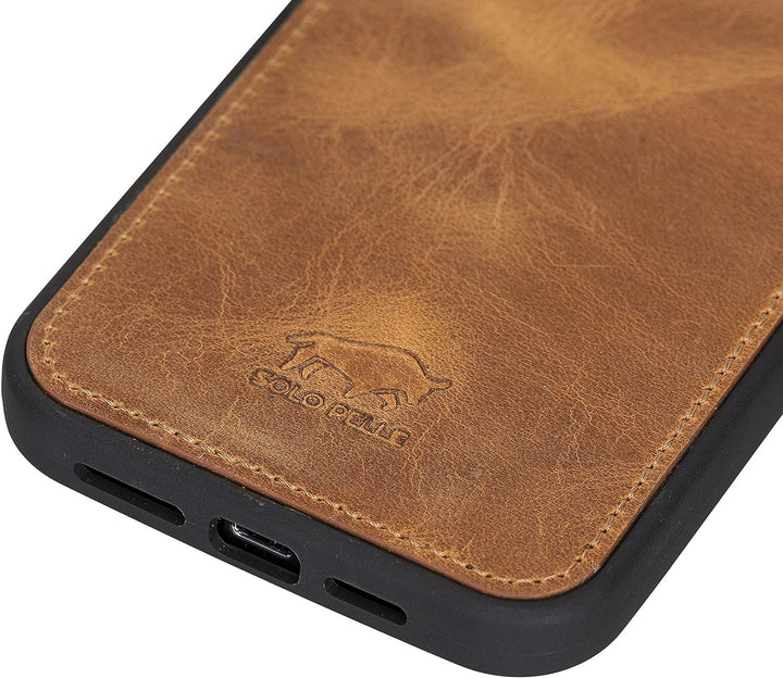 Solo Pelle Lederhülle für das iPhone 13 Pro Max in 6.7 Zoll Stanford Case Leder Hülle Ledertasche Ba
