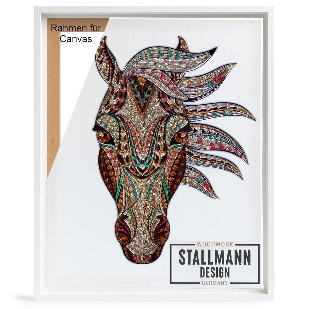 Stallmann Design Schattenfugenrahmen 84x118.8 cm weiss, Bilderrahmen für Leinwandbilder auf Keilrahm