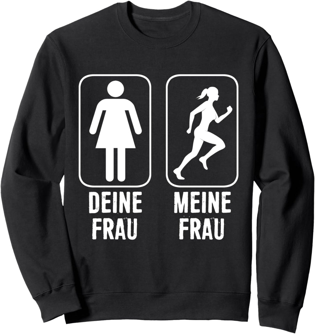 Laufen Joggen Deine Frau Meine Geschenk Sport Fitness Sweatshirt