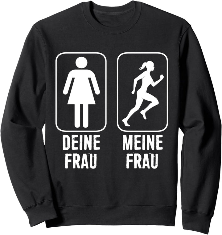 Laufen Joggen Deine Frau Meine Geschenk Sport Fitness Sweatshirt