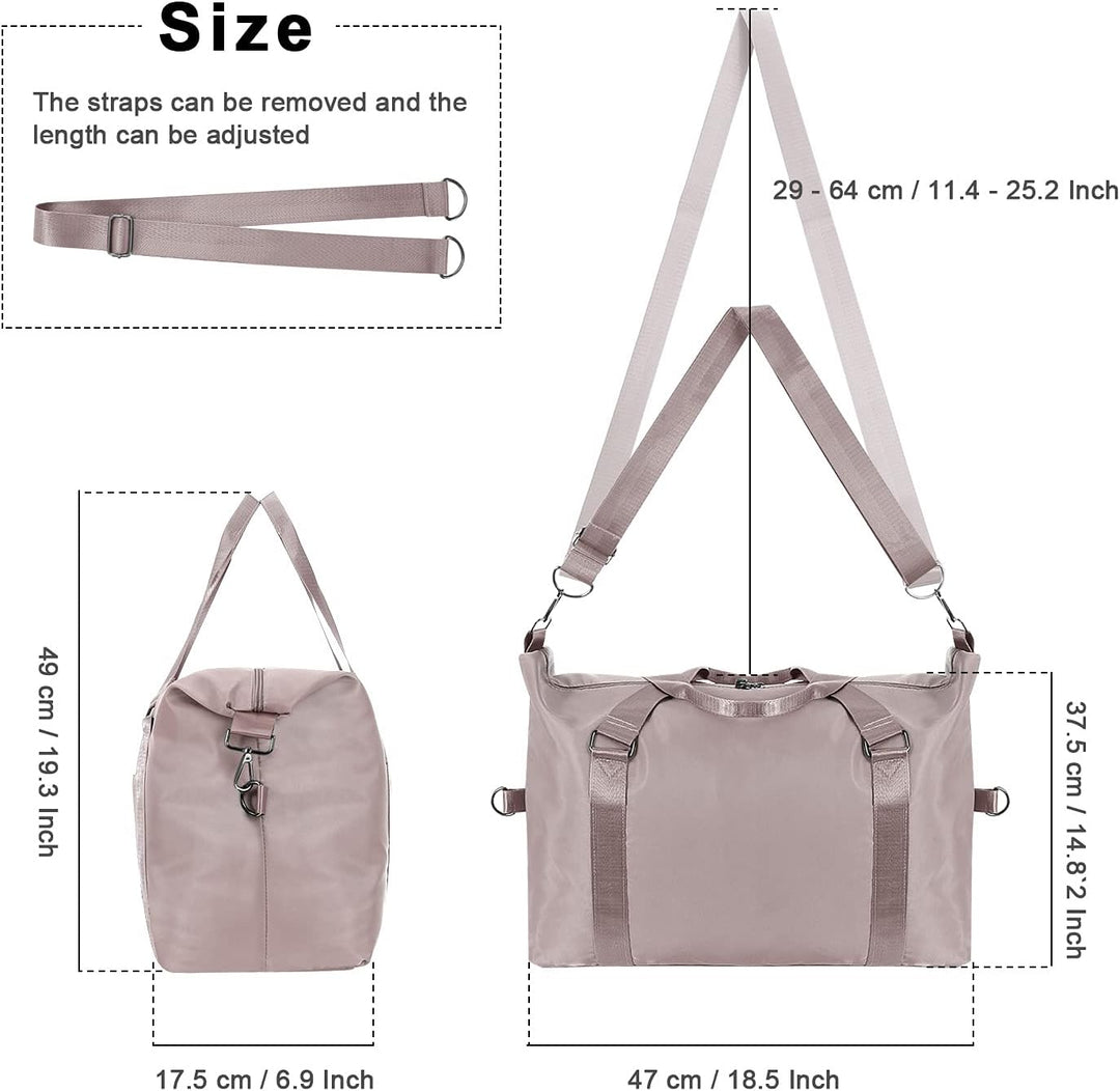 HAWEE Reisetasche Herren Gross Weekender Sporttasche Damen Wasserdicht Gym Bag Leichte Handgepäck Ta