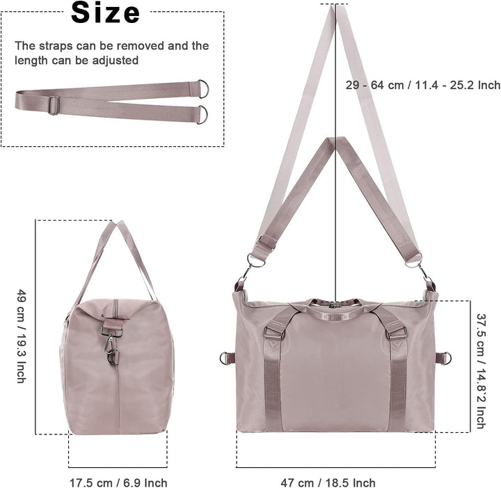 HAWEE Reisetasche Herren Gross Weekender Sporttasche Damen Wasserdicht Gym Bag Leichte Handgepäck Ta