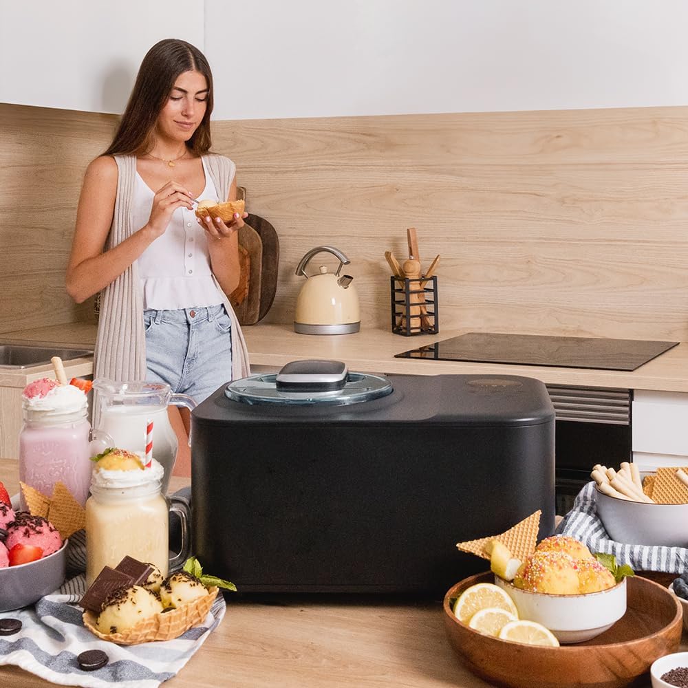 Cecotec Eismaschine mit 1,2 L Kompressor Gelacy 1200 Touch. 110 W, Eiscreme-Maschine, Touchscreen, K