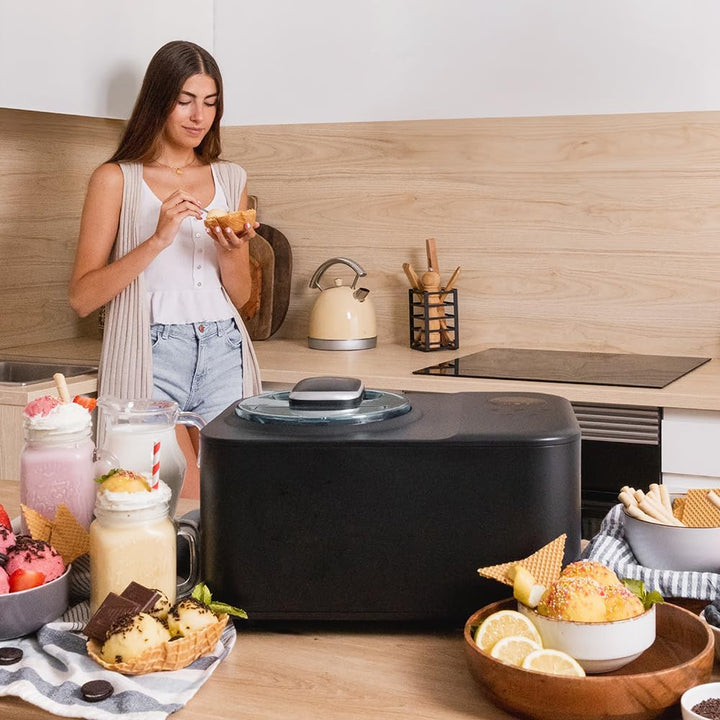 Cecotec Eismaschine mit 1,2 L Kompressor Gelacy 1200 Touch. 110 W, Eiscreme-Maschine, Touchscreen, K