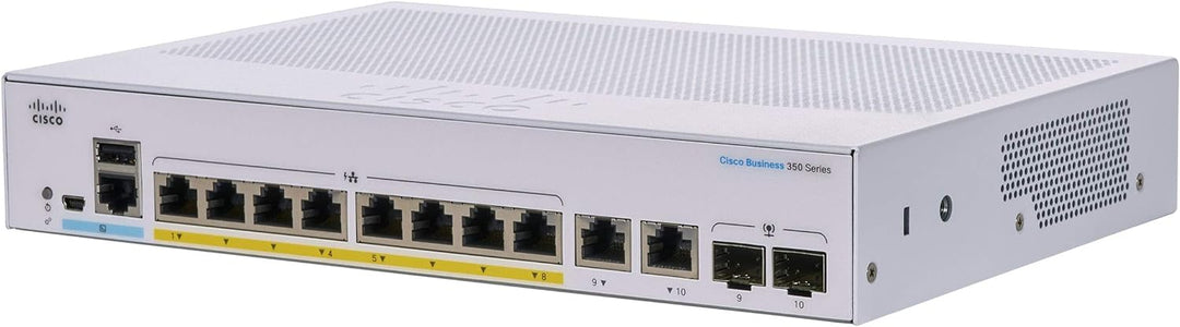 Cisco Business CBS350-8P-2G Managed Switch | 8 GE-Ports | PoE | 2 x 1G-Combo-Ports | Begrenzter Lebe